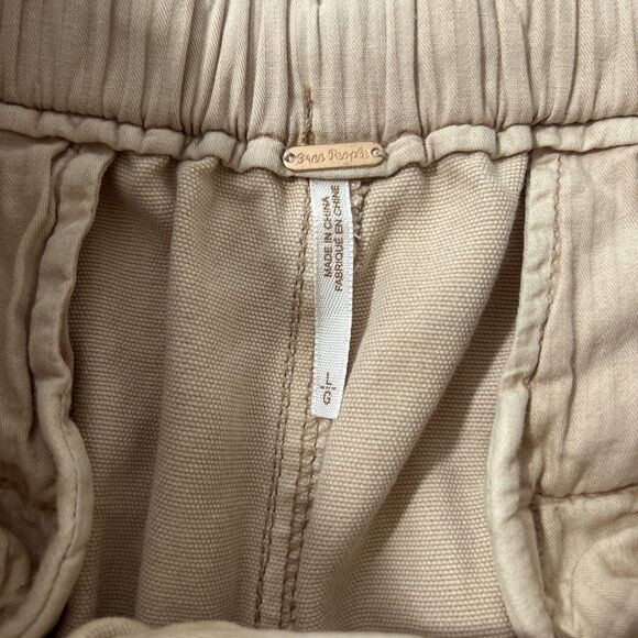 Free People Pants Women Large Margate Pleated High Rise Paperbag Relaxed Trouser - Picture 6 of 9